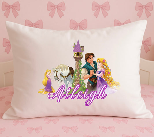 Custom Name Rapunzel Pillow Case