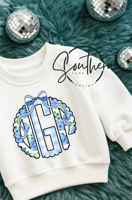 Girls Custom Initial Sweatshirt/Tee✨